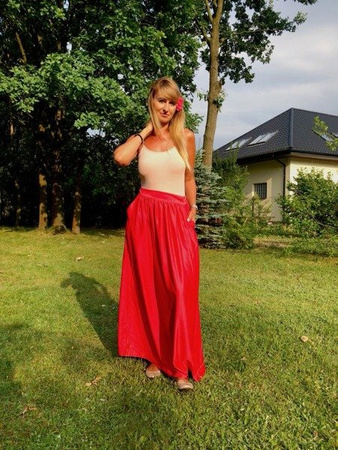 Spódnica PASTEL MAXI CORAL (RED)