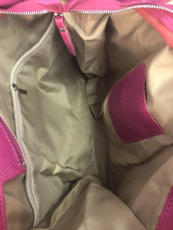 Torebka skórzana fuksja