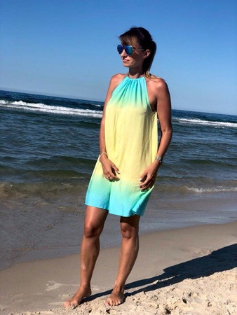 Sukienka BOHO MINI RAINBOW YELLOW