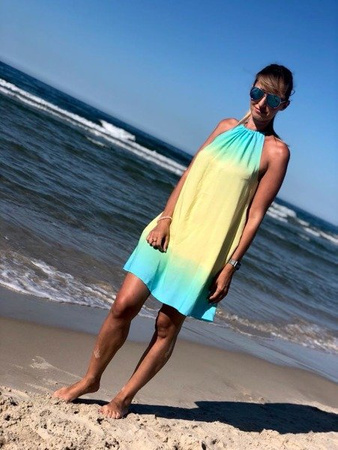 Sukienka BOHO MINI RAINBOW YELLOW